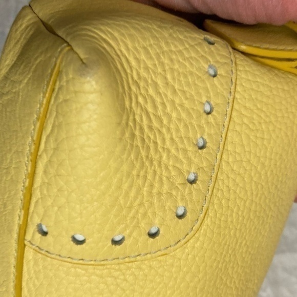 Coach vintage y2k yellow leather hamptons mini bag baguette 5052 - Picture 4 of 11